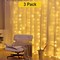 USB Pastel Rainbow Curtain Lights — 300 LED, 10 Strands, Remote & 8 Modes
